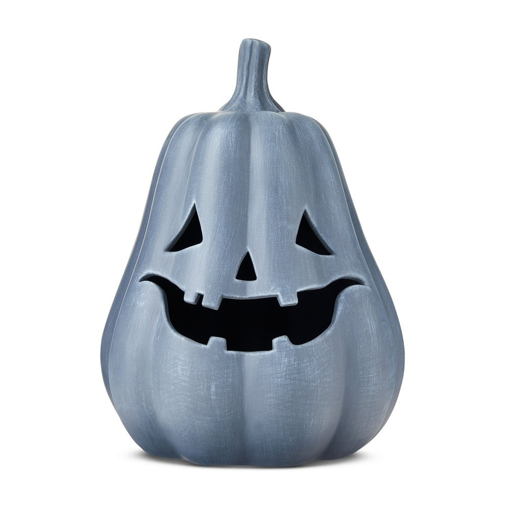 Clay Jack-o'-Lantern Fall Decor Grey - Way to Celebrate, Walmart Halloween